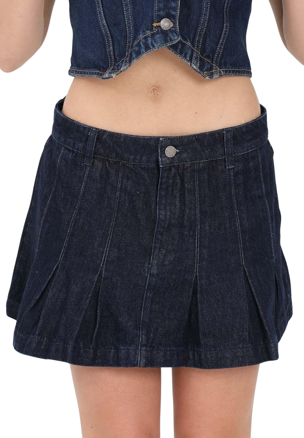 

Джинсовая теннисная юбка GUESS Originals, Go Pleated Dark Wash