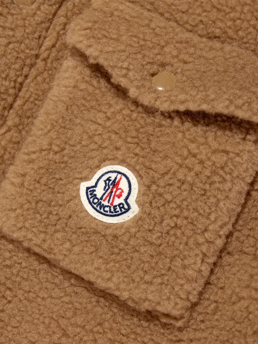 Куртка с накладными карманами Moncler Enfant, коричневый — фото 4