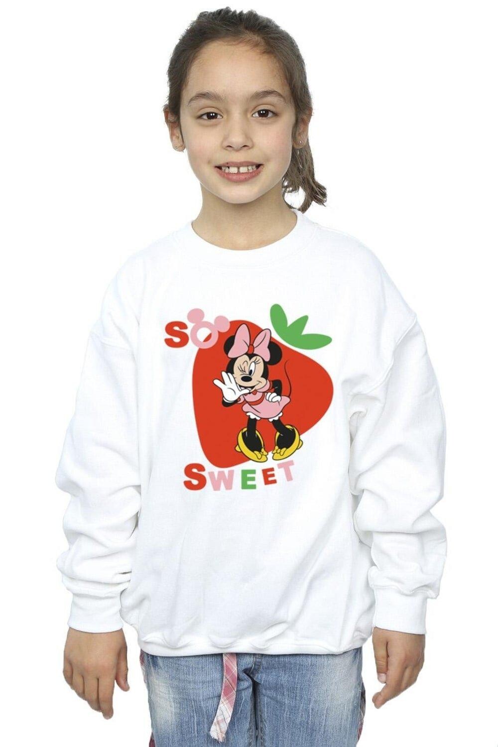 

Толстовка Minnie Mouse So Sweet Strawberry Disney, белый