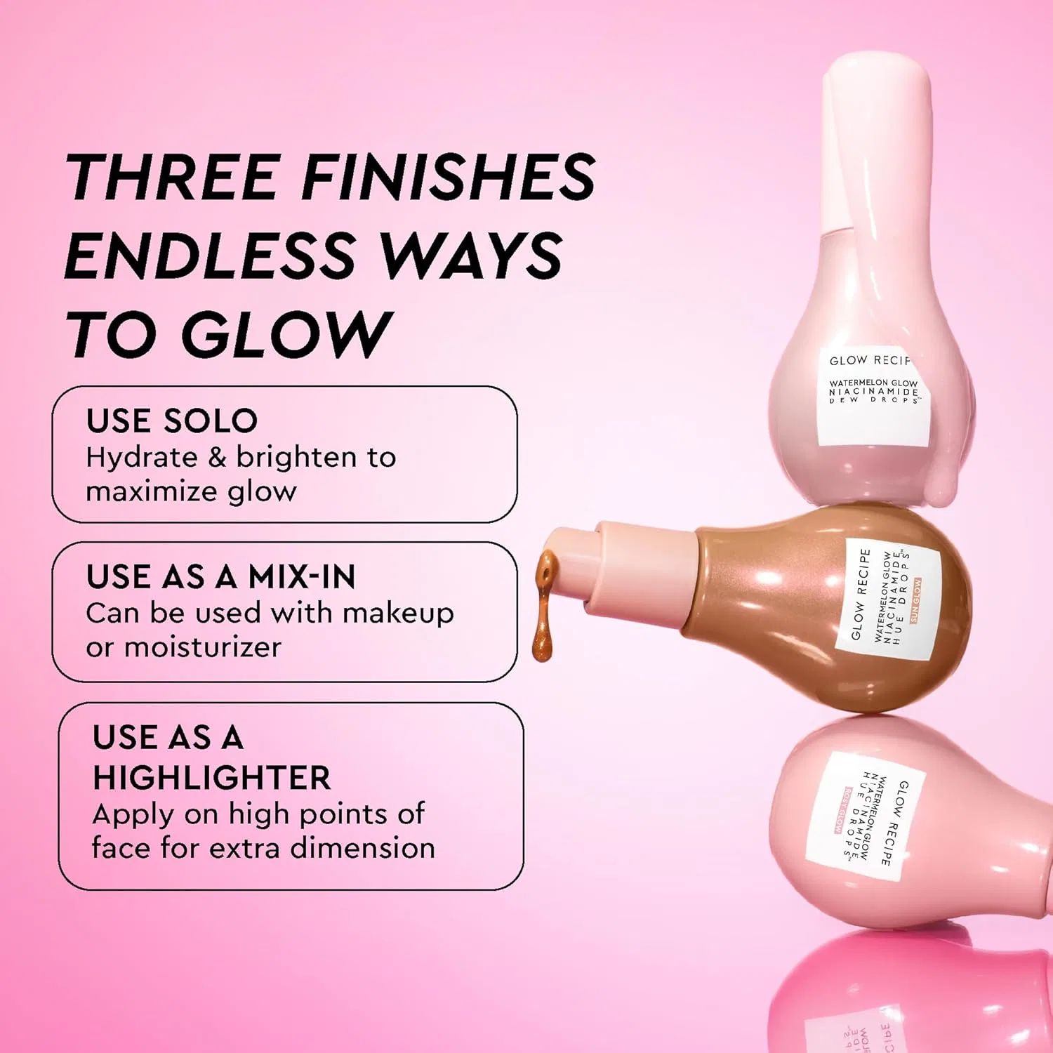 Набор для ухода за кожей Glow Recipe, ниацинамид, оттенки розовый и бежевый, 15 мл — фото 4