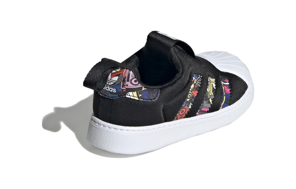 SUPERSTAR 360 Низкие Кроссовки для Малышей Черные Белые Adidas Originals — фото 4