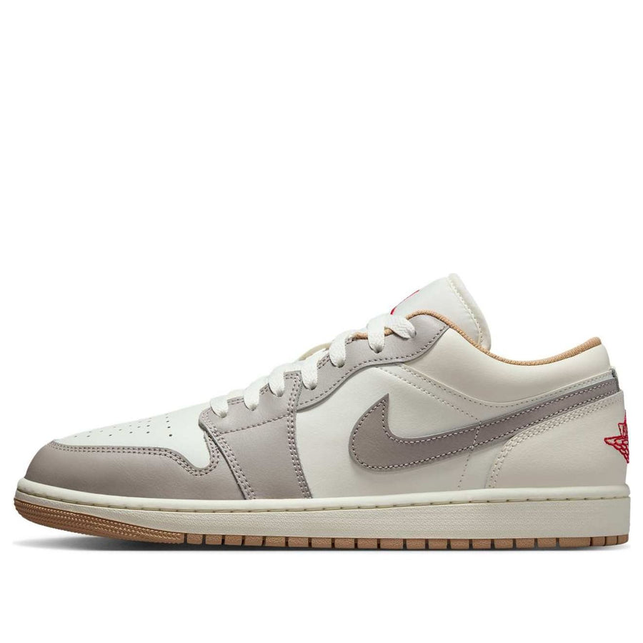 

Кроссовки Air Jordan 1 Low 'Sail Fire Red College Grey', бежевый