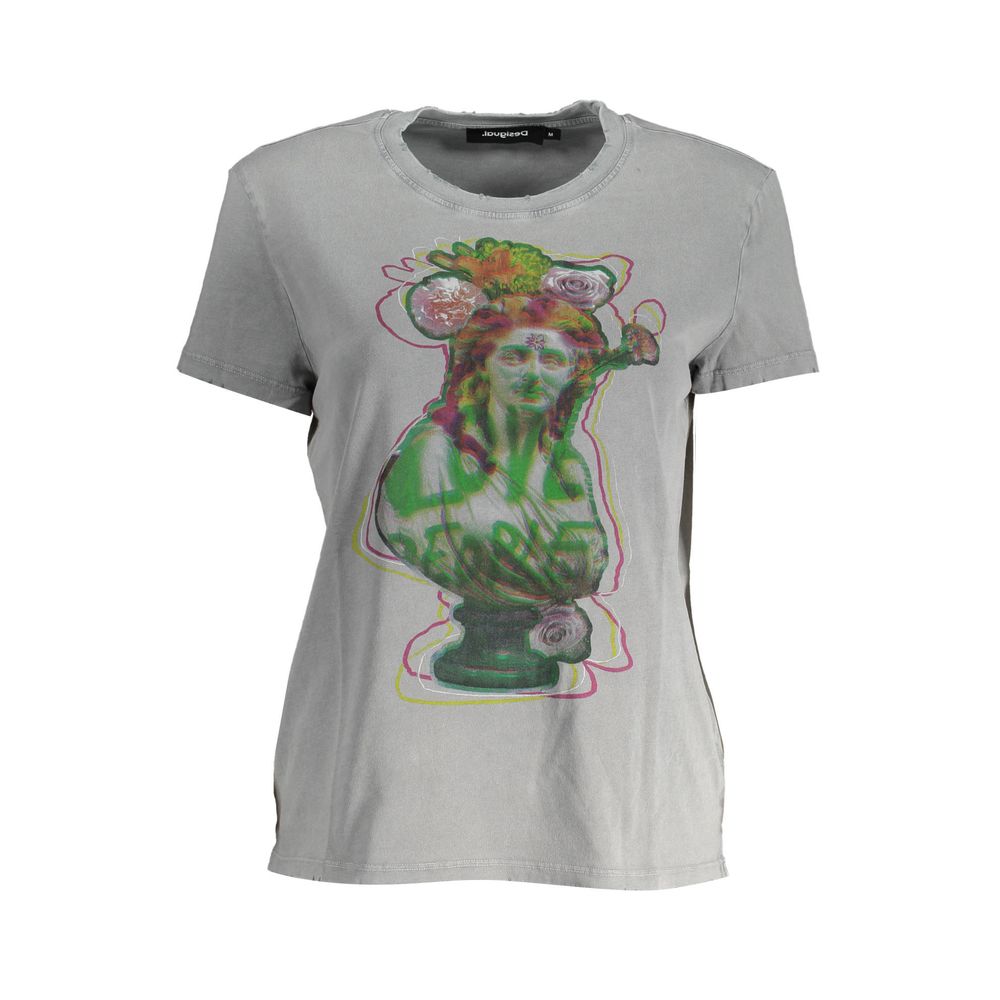 

Коричневый хлопковый женский топ Desigual