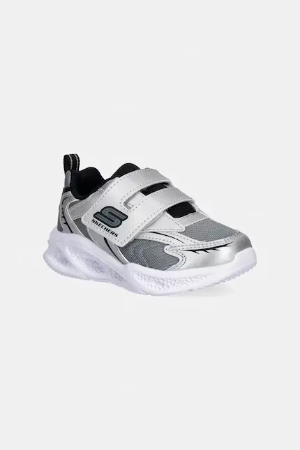 Кроссовки детские Skechers Meteor-Lights, серебряный