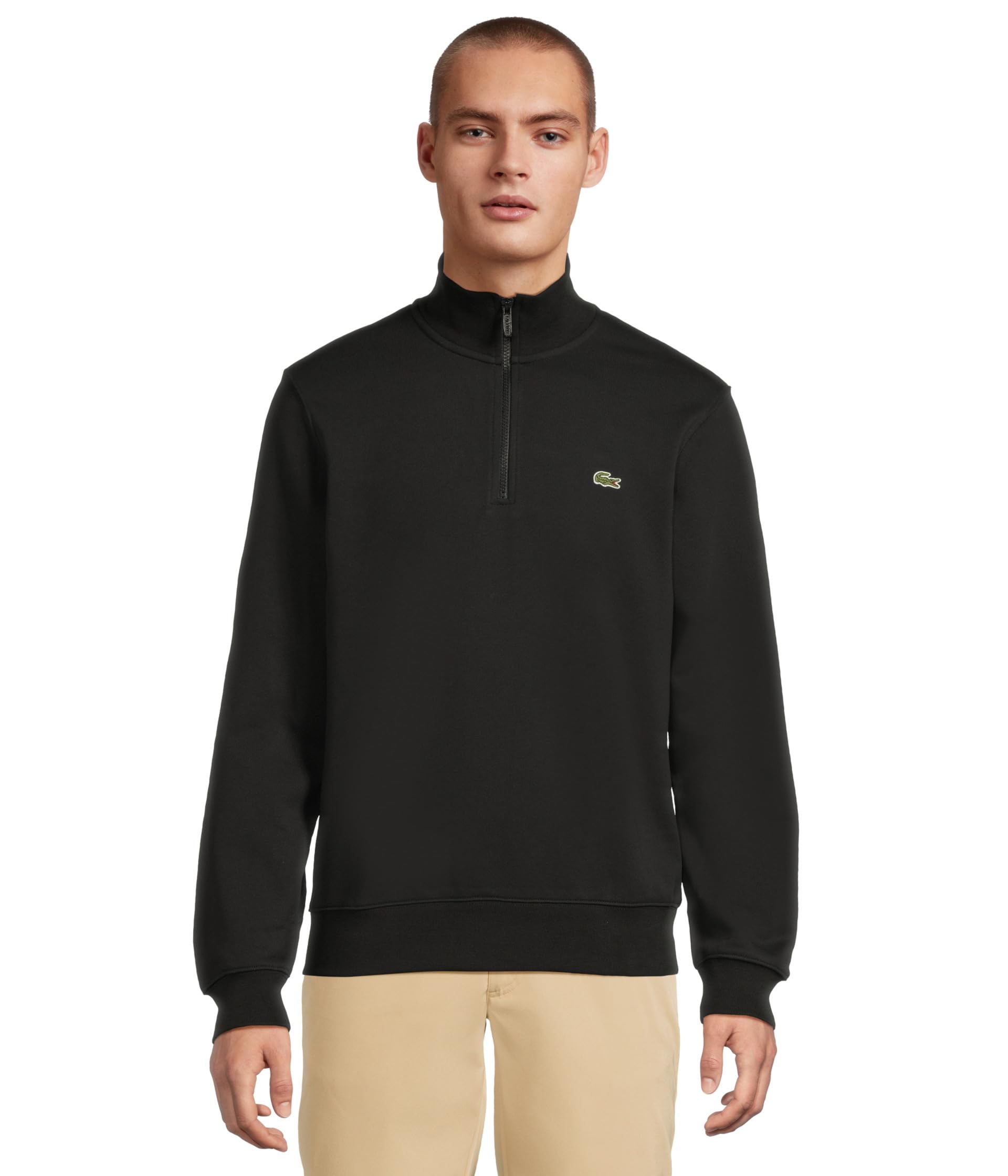 

Толстовка Lacoste High Neck Zipped Fleece Sweatshirt, черный