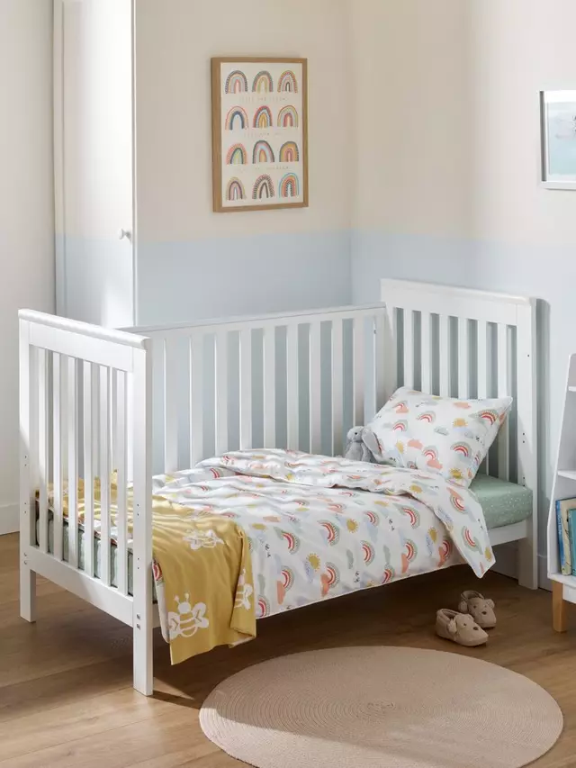 

Комплект из пододеяльников и наволочки John Lewis Oh My Darling Rainbow Print Toddler Pure Cotton