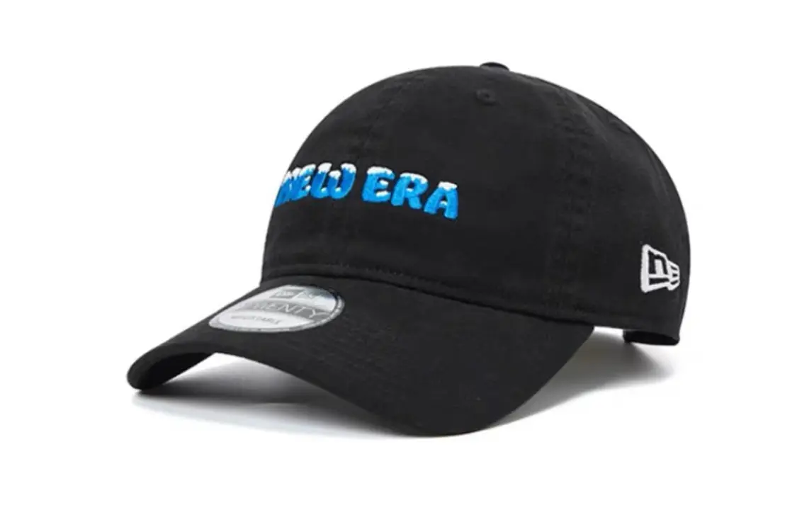 

New Era Хлопковая бейсболка унисекс черно-синяя, Black/Blue