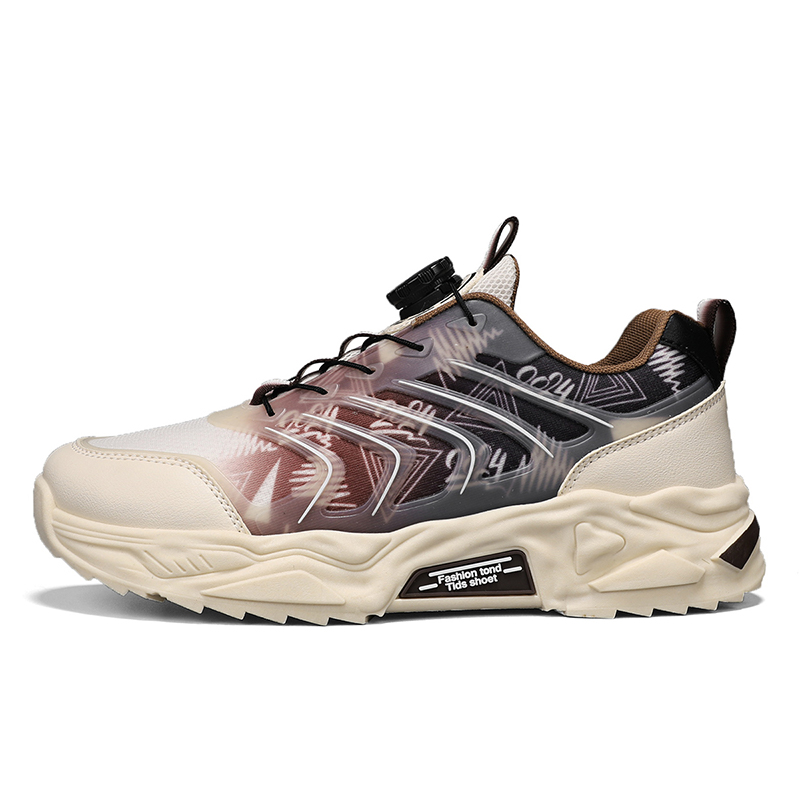 

OFFER-AITR Мужские повседневные кроссовки AITR с амортизацией, противоскользящей подошвой и дышащим верхом - бежево-коричневые, цвет Beige Brown