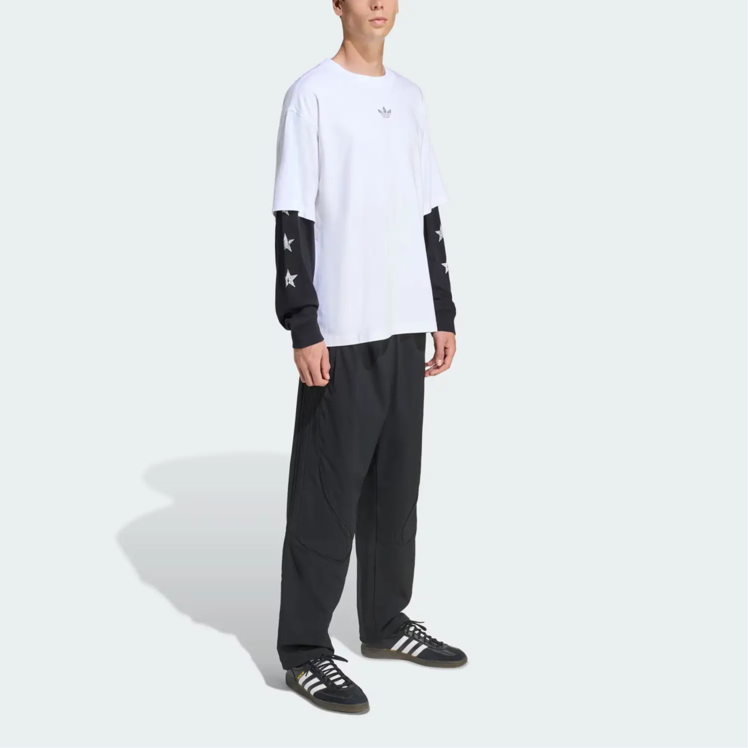Графическая футболка Double T мужская Adidas Originals, белый/черный — фото 4