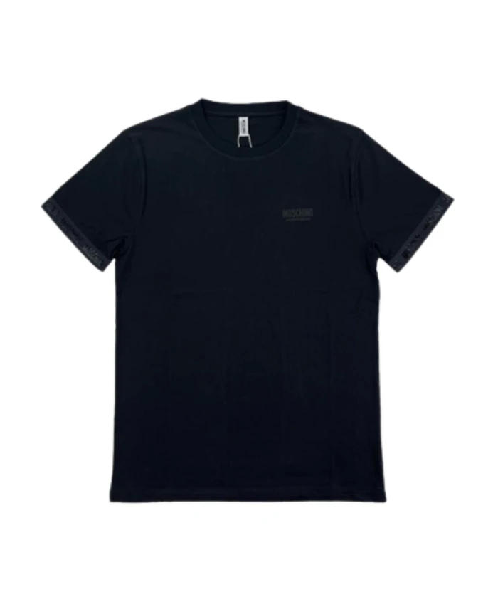 

Футболка с тисненым логотипом Moschino, черный