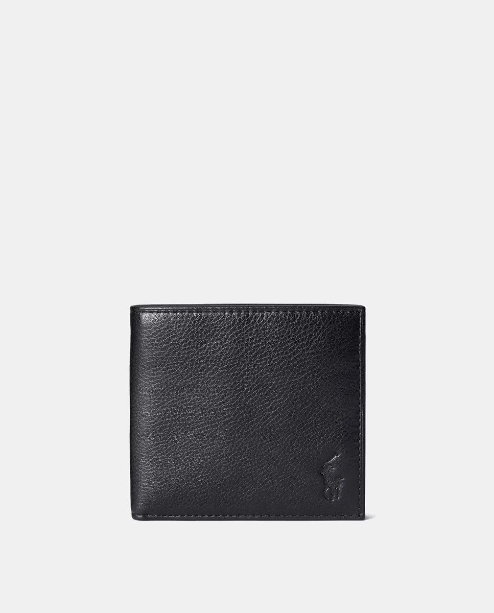 

Мужской портфель из гладкой зернистой кожи Ralph Lauren, черный