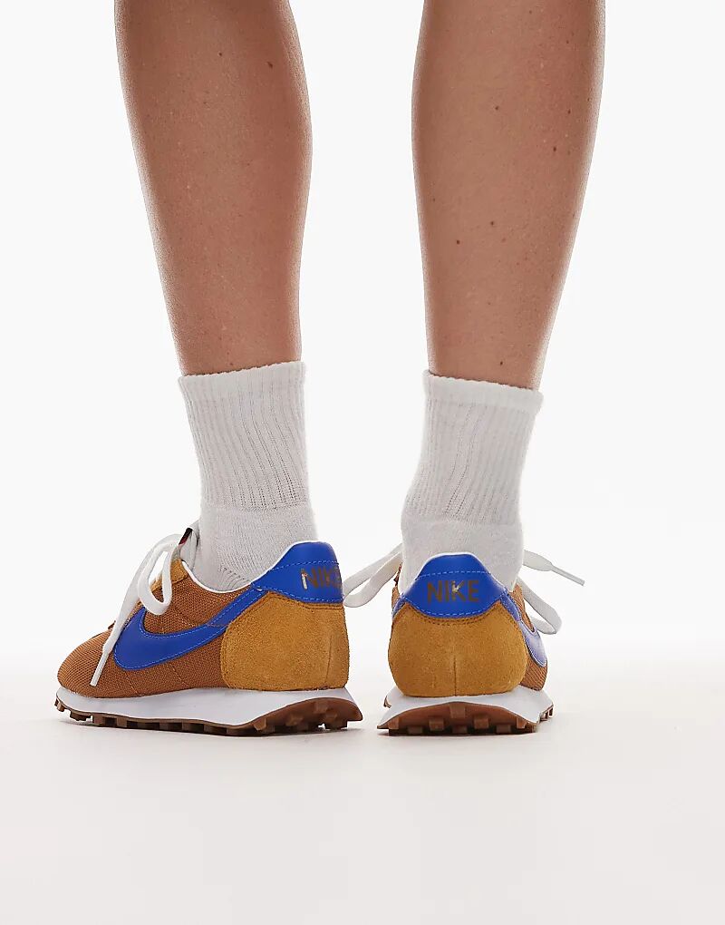 Кроссовки унисекс Nike LD-1000 бежевого и синего цветов — фото 3