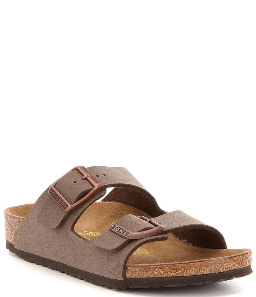 

Детские сандалии без шнуровки Birkenstock Arizona с двойной пряжкой (для малышей), коричневый