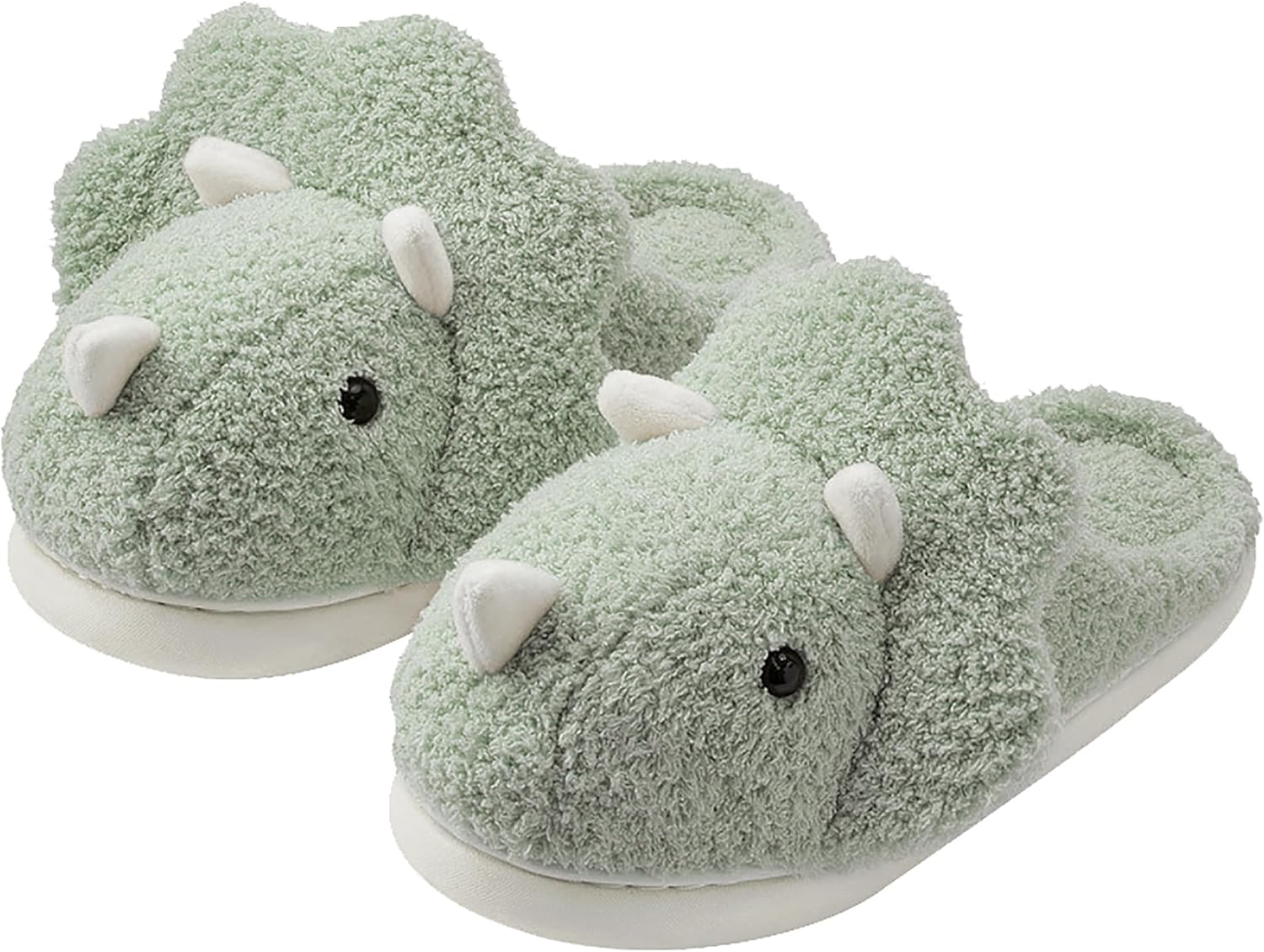 

Унисекс плюшевые тапочки с динозавром - мягкие домашние и уютные зимние тапочки Avilego, зеленый