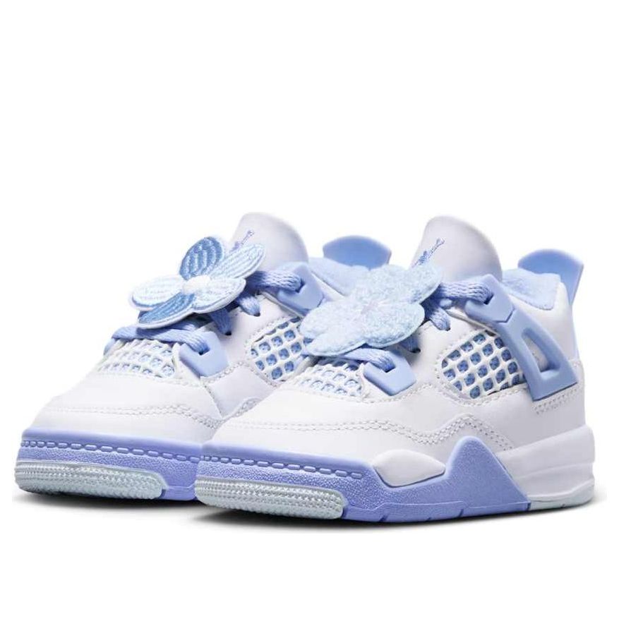 Кроссовки (TD) Air Jordan 4 Retro 'Forget Me Not', белый — фото 3