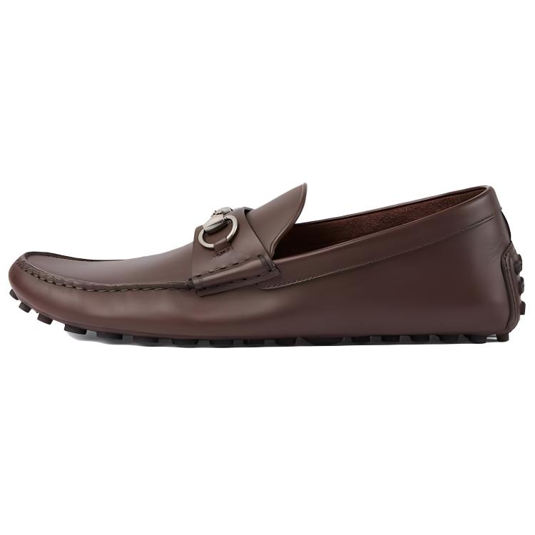 

Кожаные лоферы Horsebit-deatil GUCCI, Brown