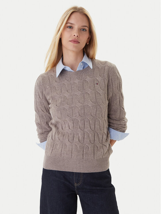 

Свитер regular fit WW0WW43586 Tommy Hilfiger, бежевый