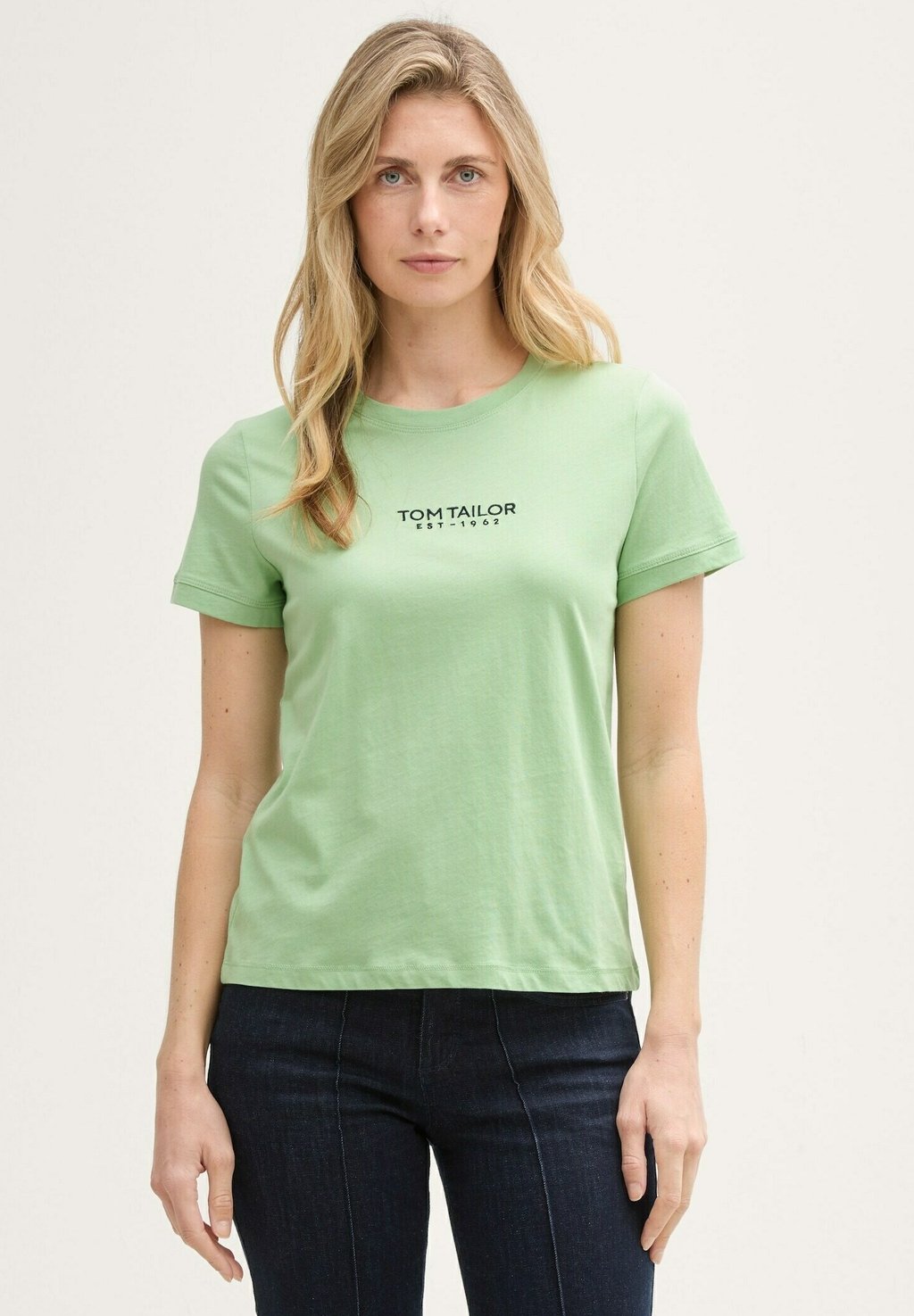 

Рубашка с принтом LOGO EMBROIDERY TOM TAILOR, зеленый