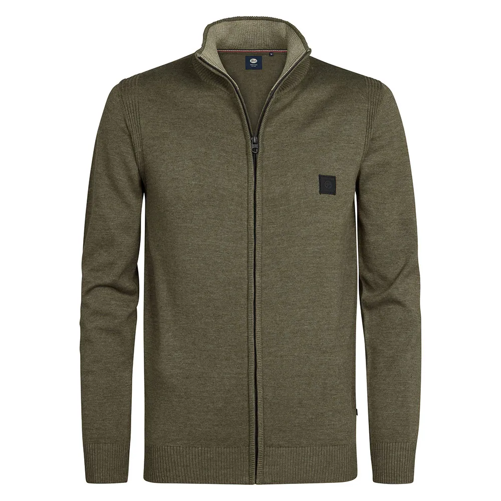 

Свитер Petrol Industries M-3050-KWC202 full zip, зеленый