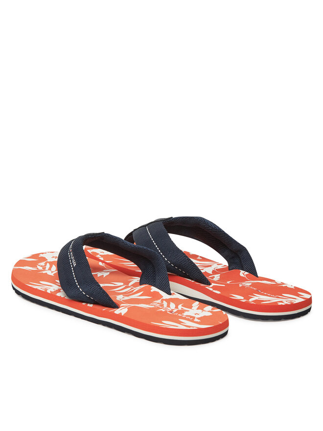Шлепанцы Hilfiger Flw Print Beach Sandal FM0FM05507 Tommy Hilfiger, синий — фото 3