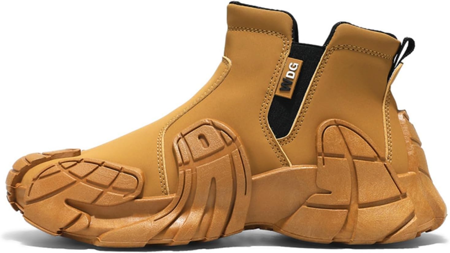 

Мужские повседневные кроссовки с толстой подошвой для увеличения роста, удобные противоскользящие ботинки, теплая искусственная кожа, модная обувь на все сезоны Huayorong, желтый