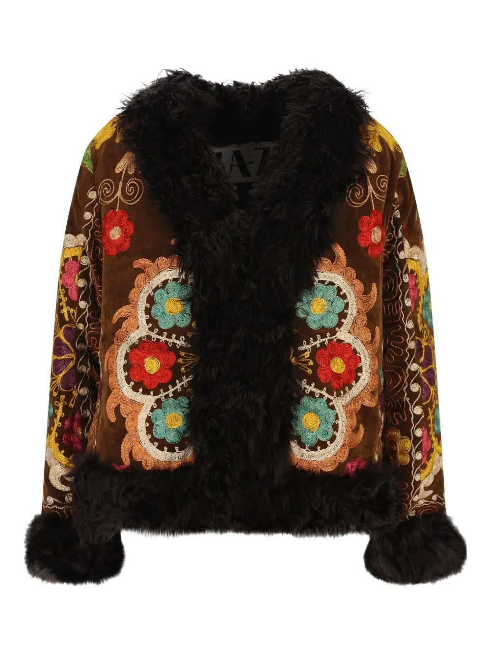 

Короткое пальто Madina с цветочным лоскутным узором ZAZI VINTAGE, коричневый