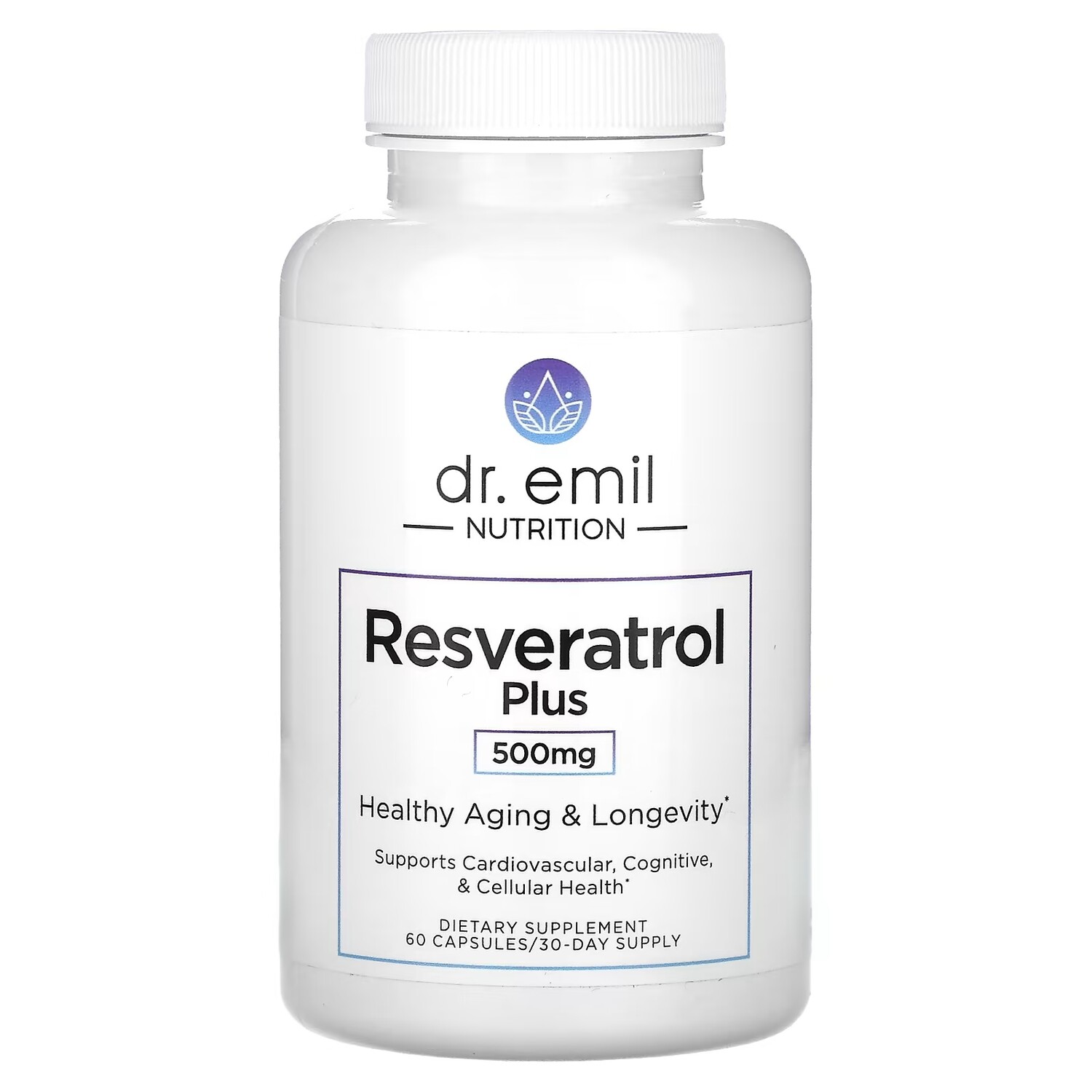 

Ресвератрол плюс Dr. Emil Nutrition, 250 мг, 60 капсул