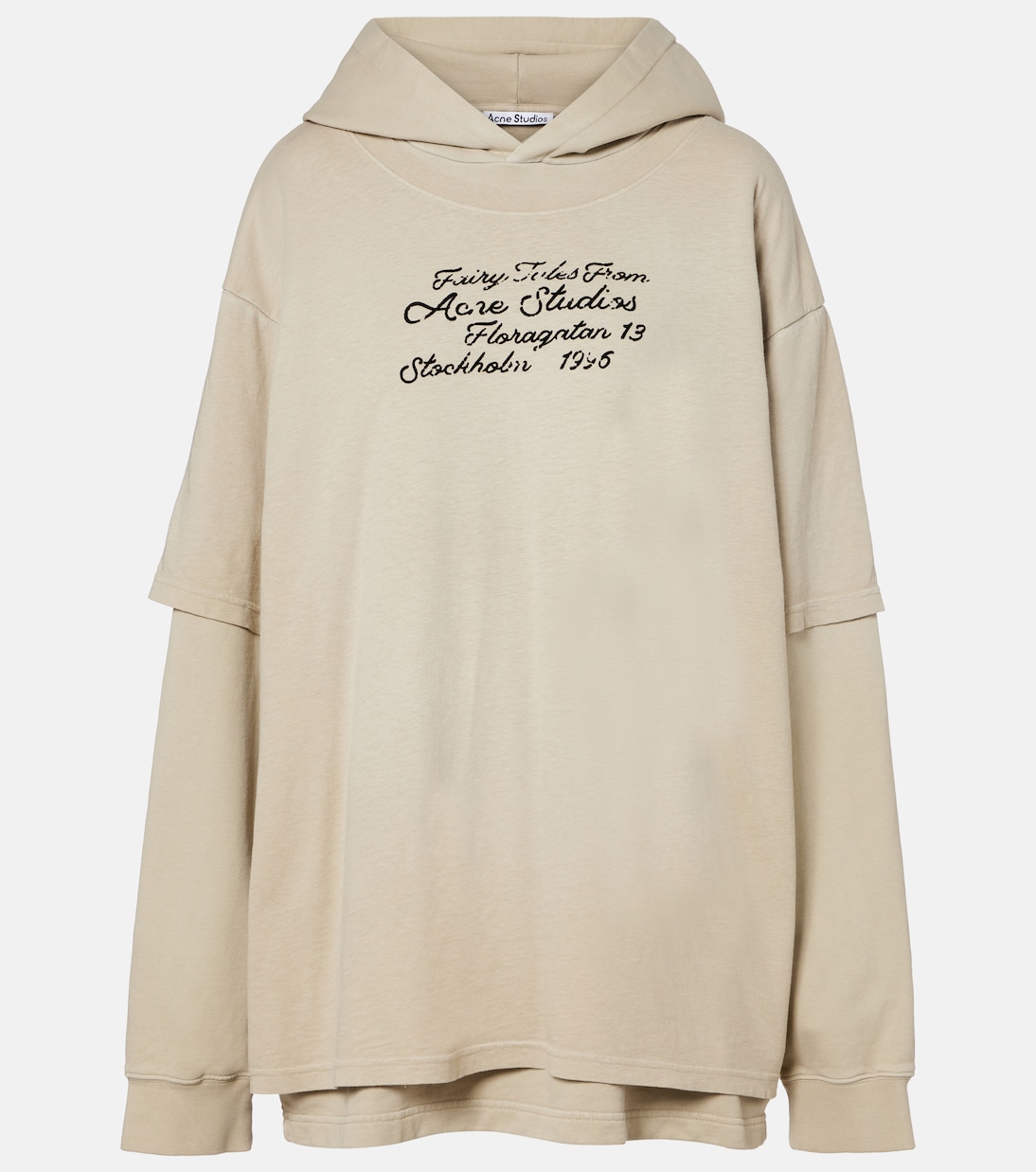 

Многослойная хлопковая толстовка Acne Studios, Faded Beige
