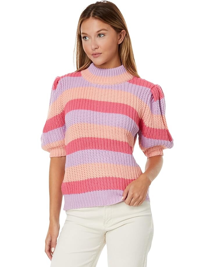 

Свитер English Factory Stripe Mock Neck, цвет Red Multi
