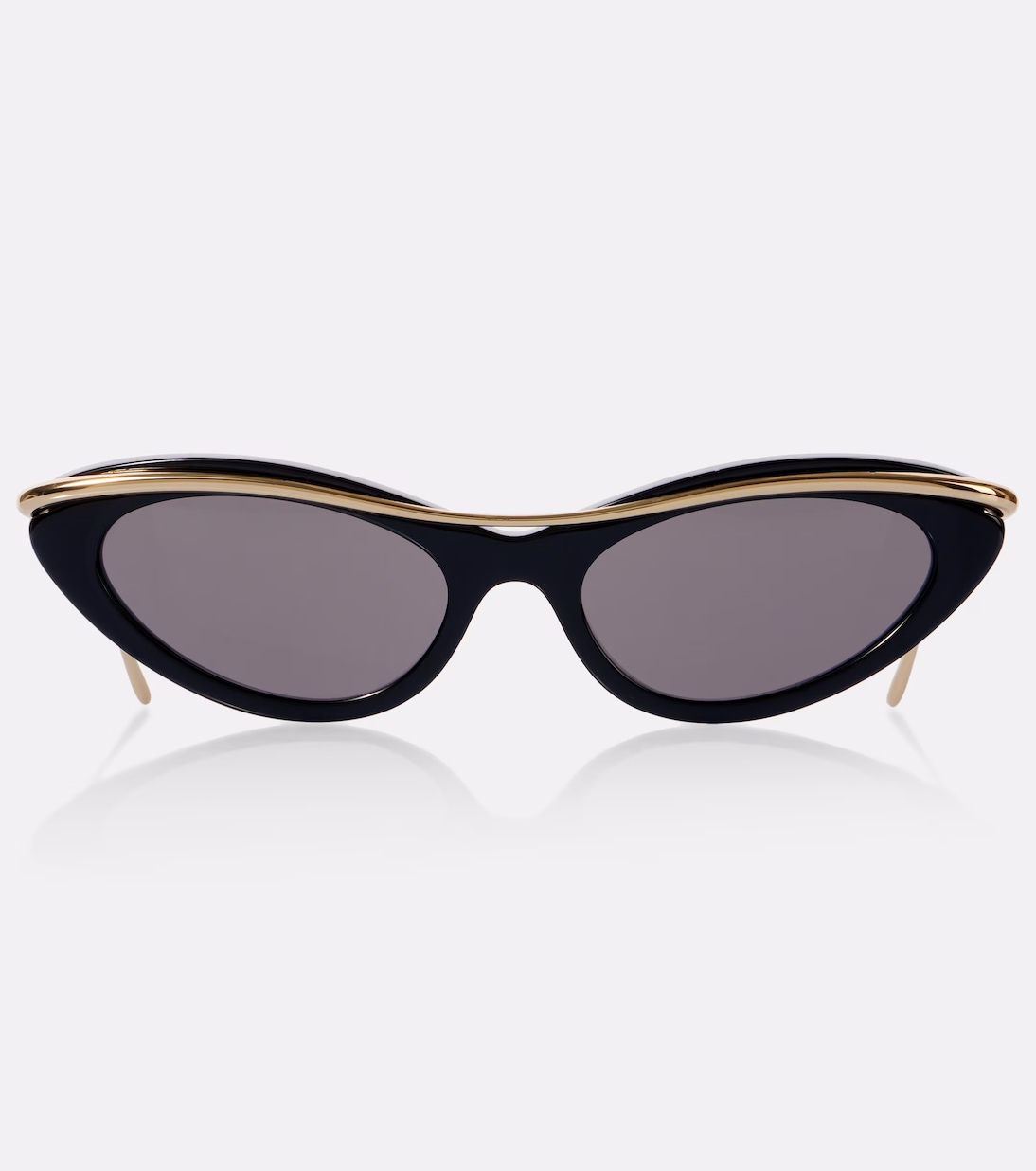 

Кошачий глаз солнцезащитные очки Whirl Loewe, Shiny Black/ Smoke