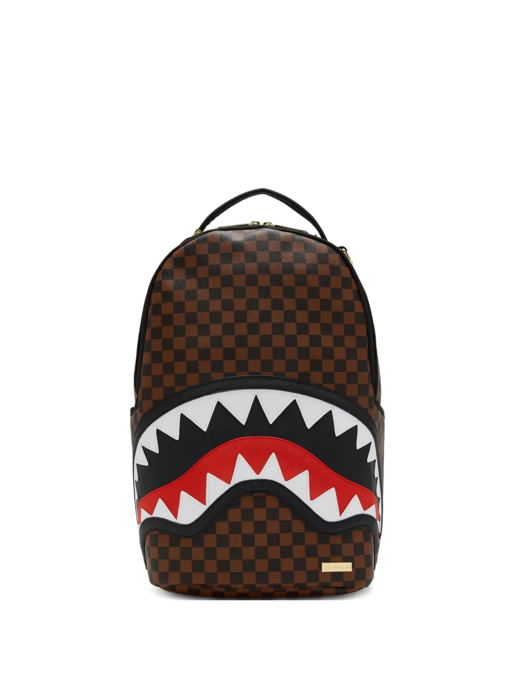 

Клетчатый рюкзак с принтом Sprayground, коричневый