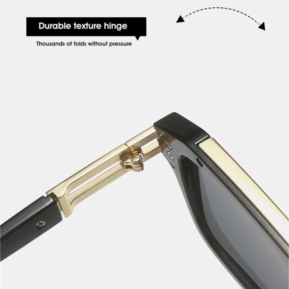 

Модные солнцезащитные очки с двойной перемычкой для женщин, квадратной формы, ретро, ​​гелевые, в стиле панк, мужские солнцезащитные очки UV400 MTZJH, Black Gray