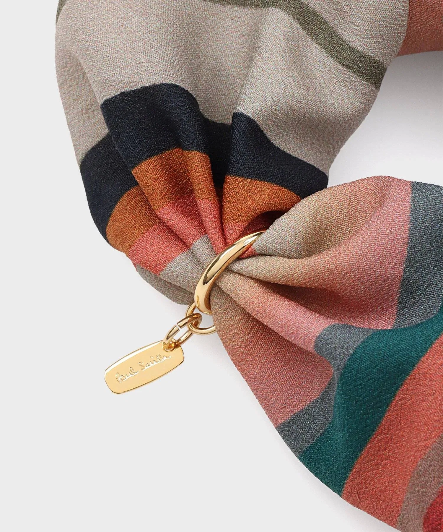 Шелковый шарф-резинка для волос Paul Smith New Swirl мультиколор — фото 3