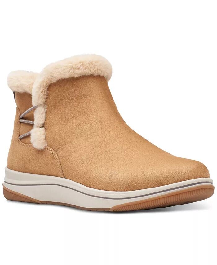 Женские меховые ботильоны «Бриз» Clarks, бежевый