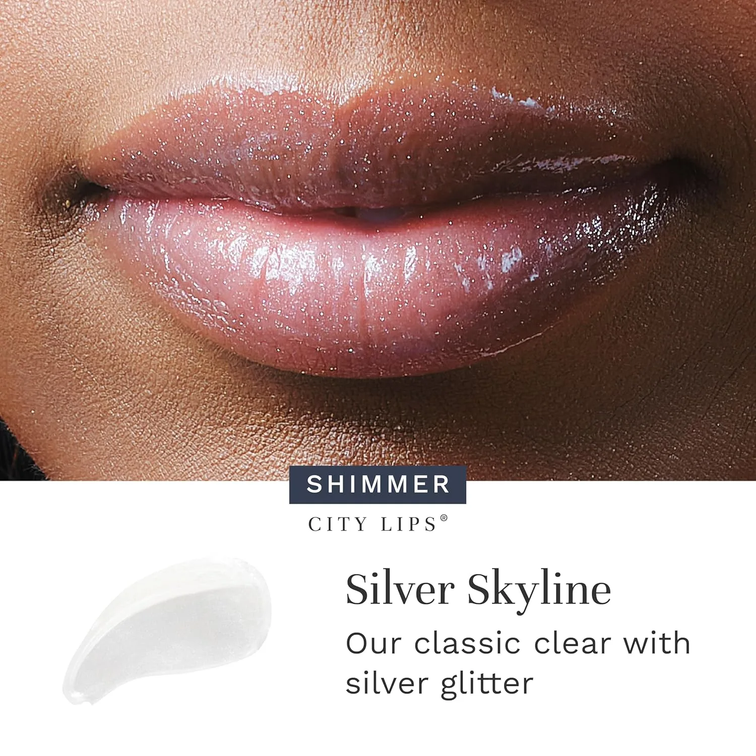 Блеск для губ City Beauty City Lips Plumping Lip Gloss Silver Skyline - глянцевый блеск для более полных и молодых губ | Увлажняющее и разглаживающее средство для губ с гиалуроновой кислотой, Silver — фото 2