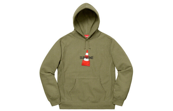 Толстовка fw19 week 1 cone hooded sweatshirt 'green' Supreme, зеленый — фото 2