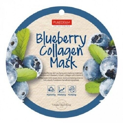

Маска для лица Collagen Face Mask Blueberry Aloe Vera Green Tea Coconut