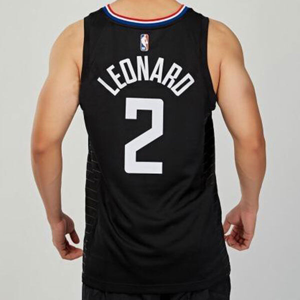 Майка Air Jordan NBA Basketball Sports Jersey SW Fan Edition 20-21 Season Los Angeles Clippers Leonard 2 Black, черный — фото 4