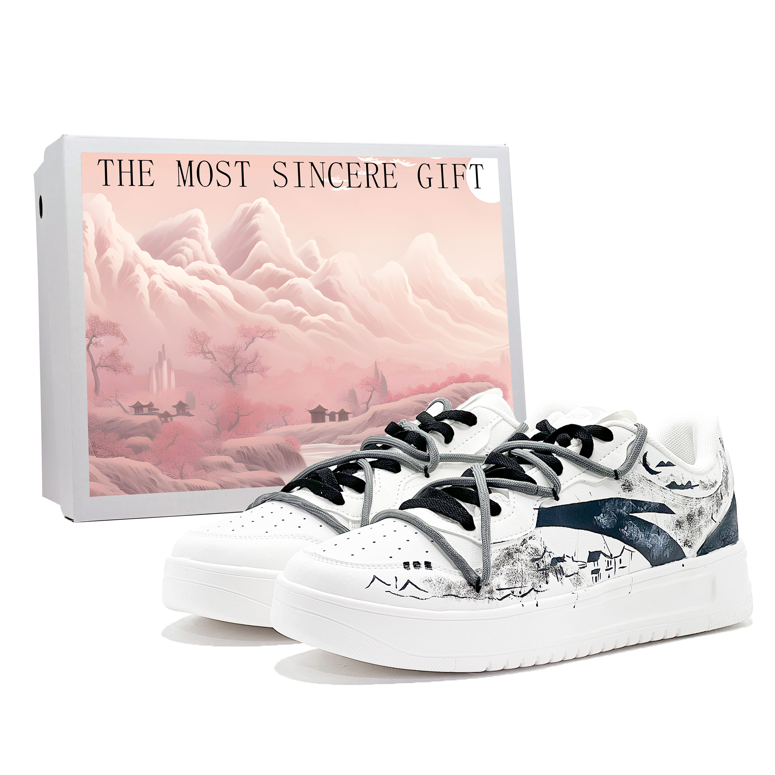 

ANTA Нескользящие износостойкие низкие кроссовки для скейтбординга мужские, черно-белые