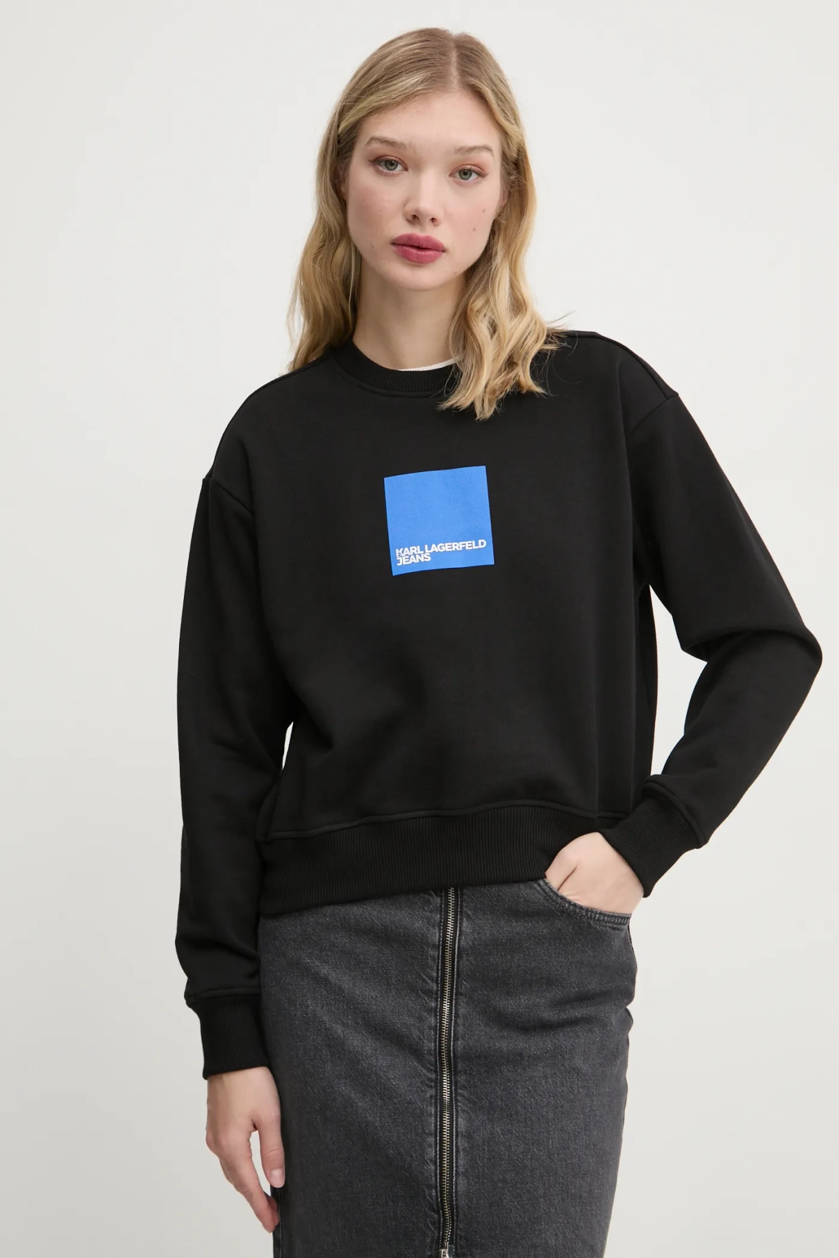 

Хлопковая толстовка Karl Lagerfeld Jeans, черный