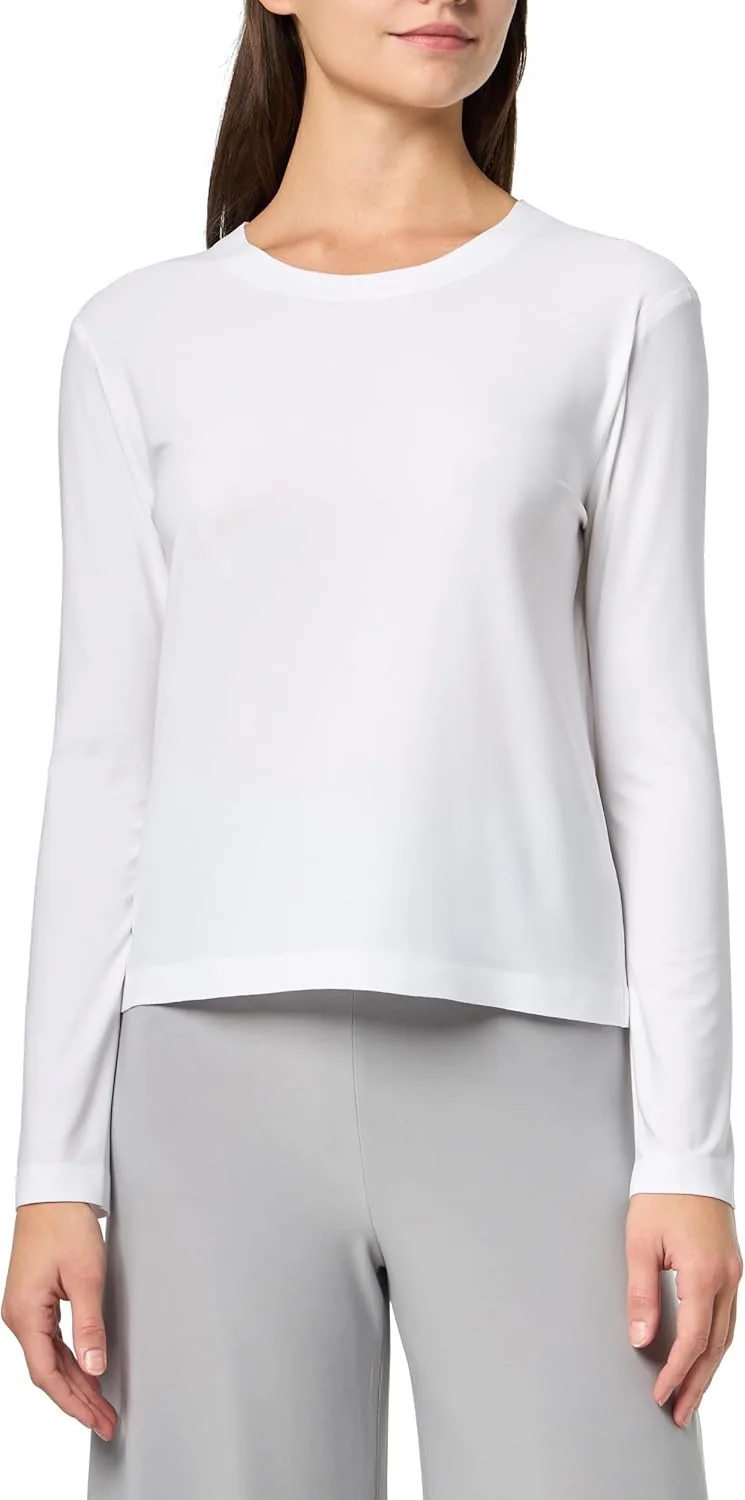 

Norma Kamali Женская укороченная футболка с длинным рукавом