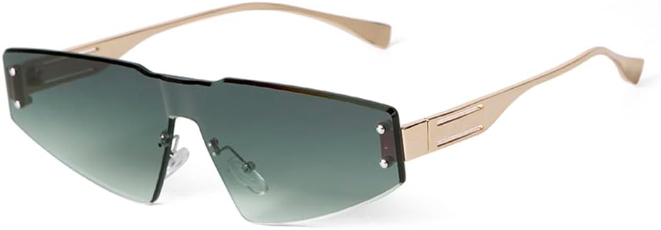 

Модные безрамочные розовые солнцезащитные очки «кошачий глаз» для женщин и мужчин, стильные безрамочные солнцезащитные очки треугольной формы с заклепками, защищающие от УФ-излучения TKKTLLT, C8