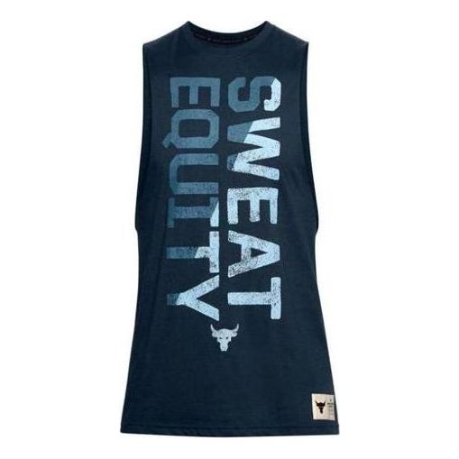 

Спортивный топ Under Armour Project Rock Tank Top 'College Navy' 1357185-408, темно-синий