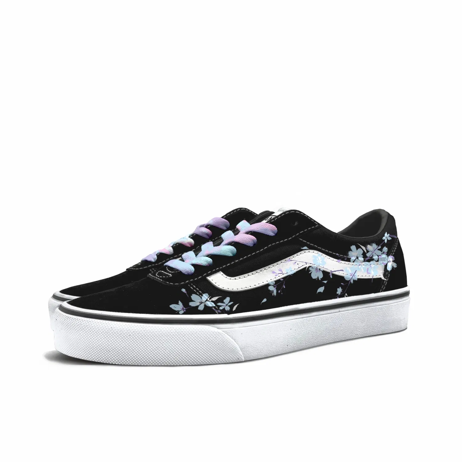 Кроссовки Vans Ward с цветочным принтом Light Blue — фото 4