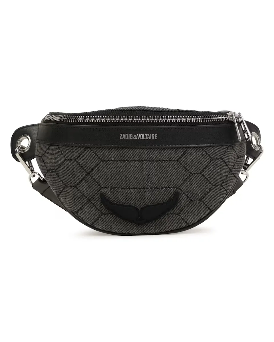

Поясная сумка для девочки с двойной молнией Zadig & Voltaire, чёрный