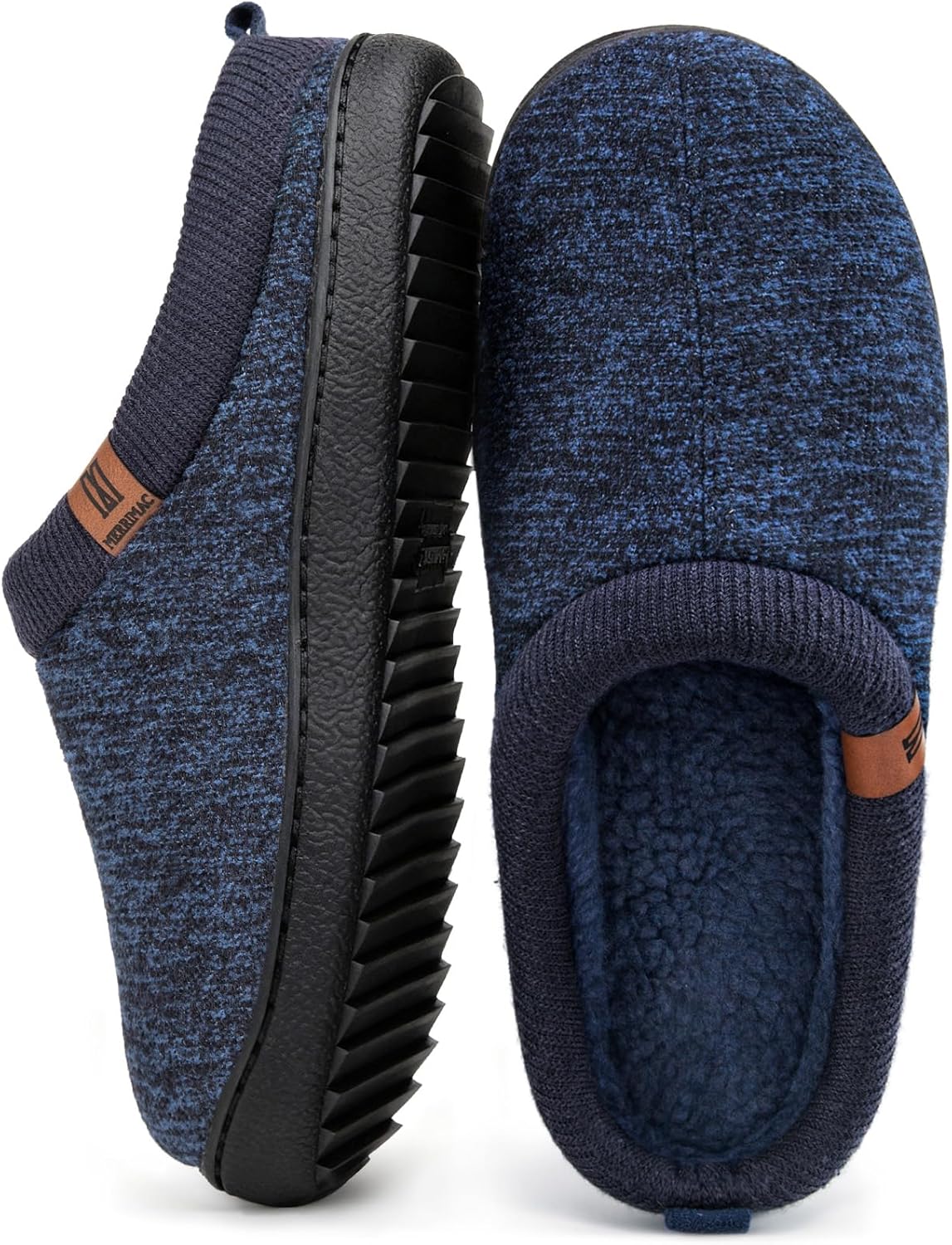 

Мужские тапочки MERRIMAC с мягкой стелькой из пены с эффектом памяти, удобные, нескользящие для дома, синий