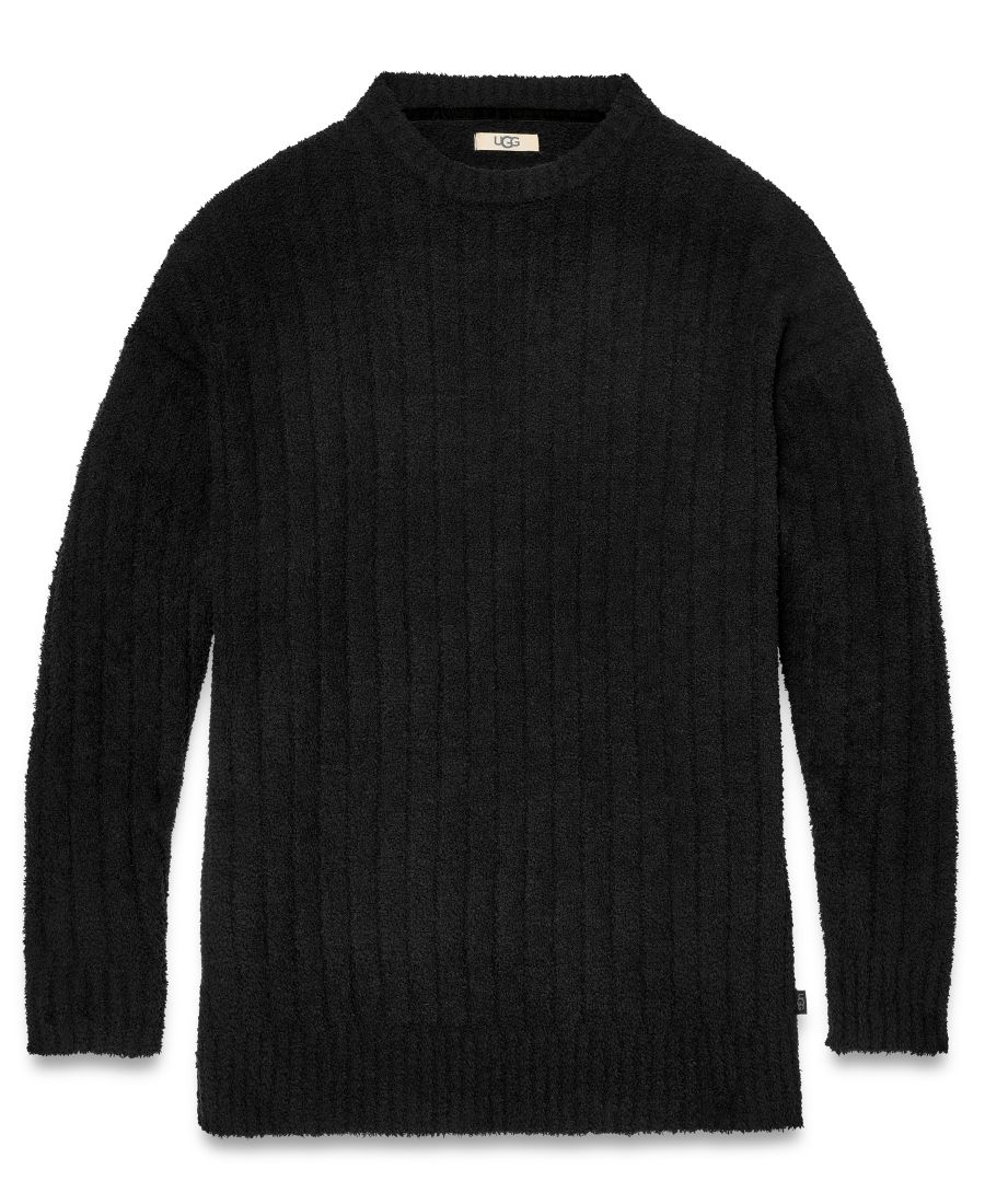 

Женская вязаная ночная блузка UGG Riz с длинными рукавами в рубчик UGG, Black