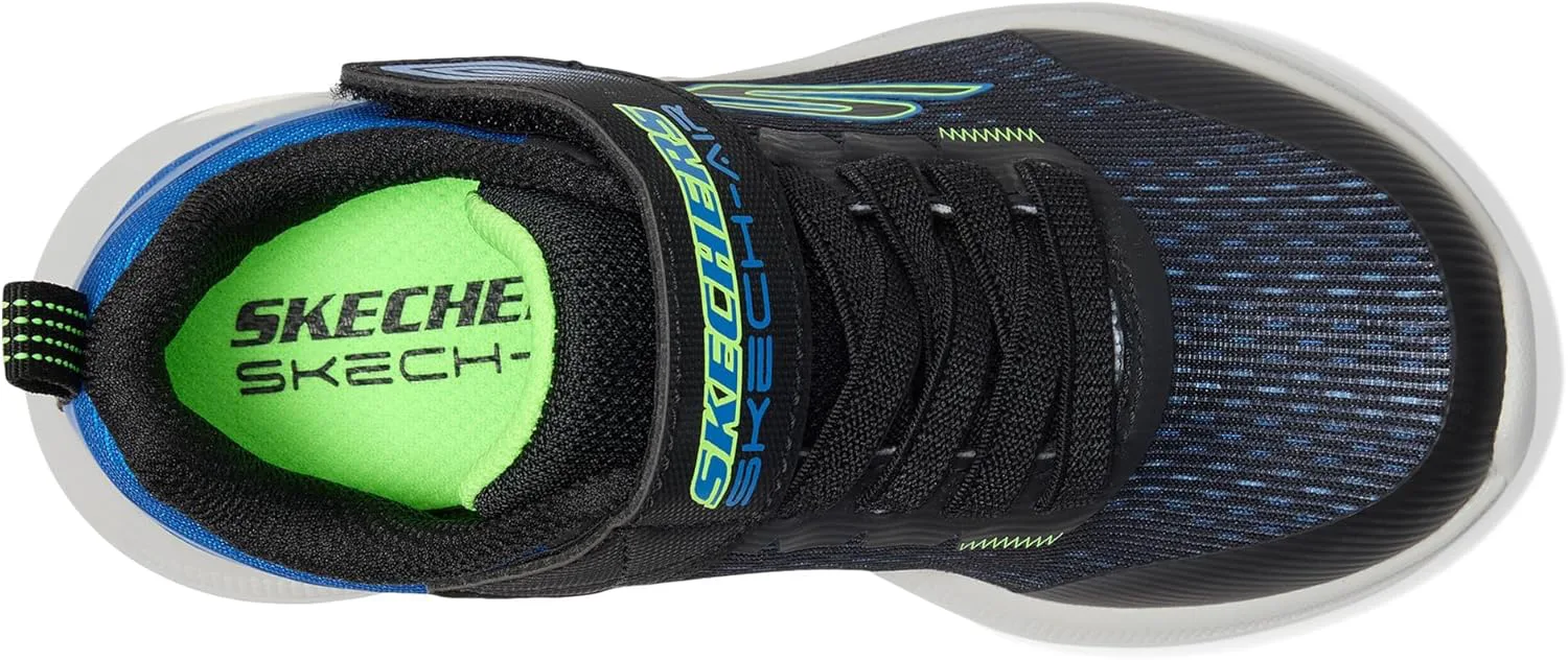 Кроссовки Skechers для мальчиков Microspec Max Advance-Squad-p, черный/синий — фото 2