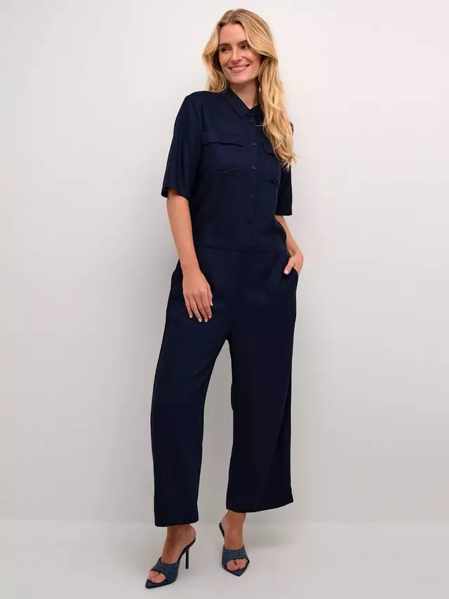 

Комбинезон KAFFE Ruthie Cropped, цвет midnight/marine