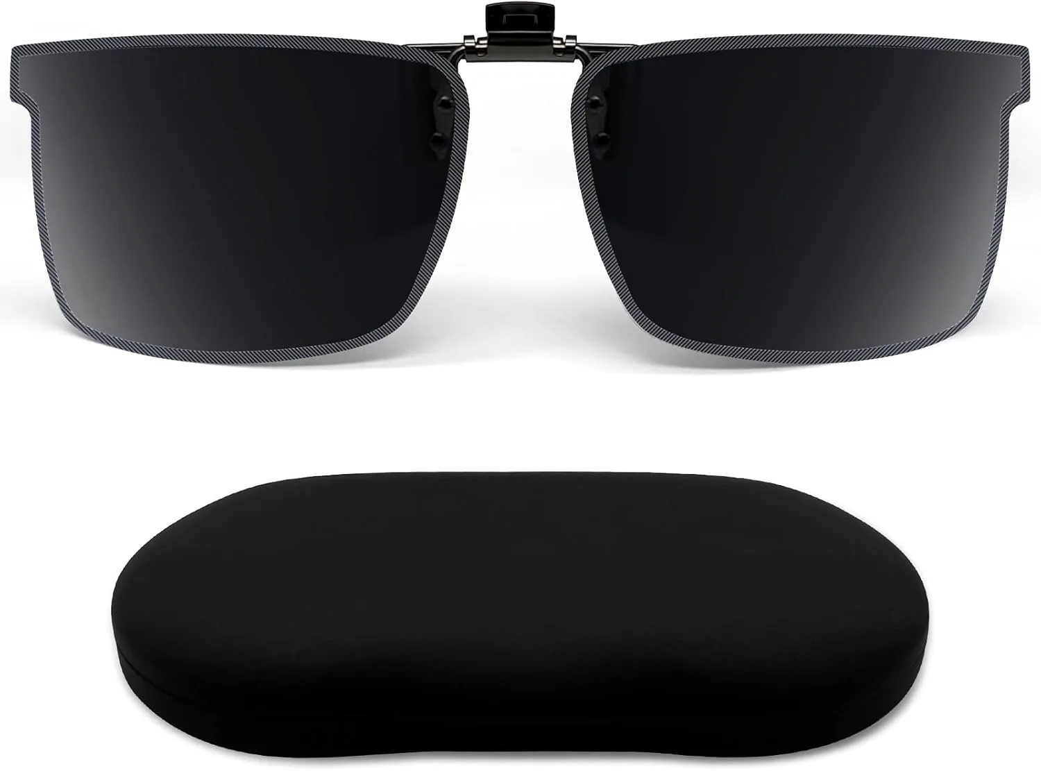 

Поляризованные солнцезащитные очки-клипсы для мужчин и женщин, универсальная посадка поверх очков с диоптриями, в комплекте с футляром LADYPONYCSC, Grey-s